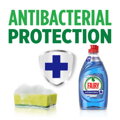 Fairy antibacterial washing up liquid eucalyptus 820ml, UK version