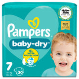 Pampers Baby-Dry nappies Size 7 30 Pack, imported from the UK