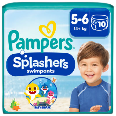 Pampers Splashers Baby Shark Edition disposable swim nappy pants size 5 - British product