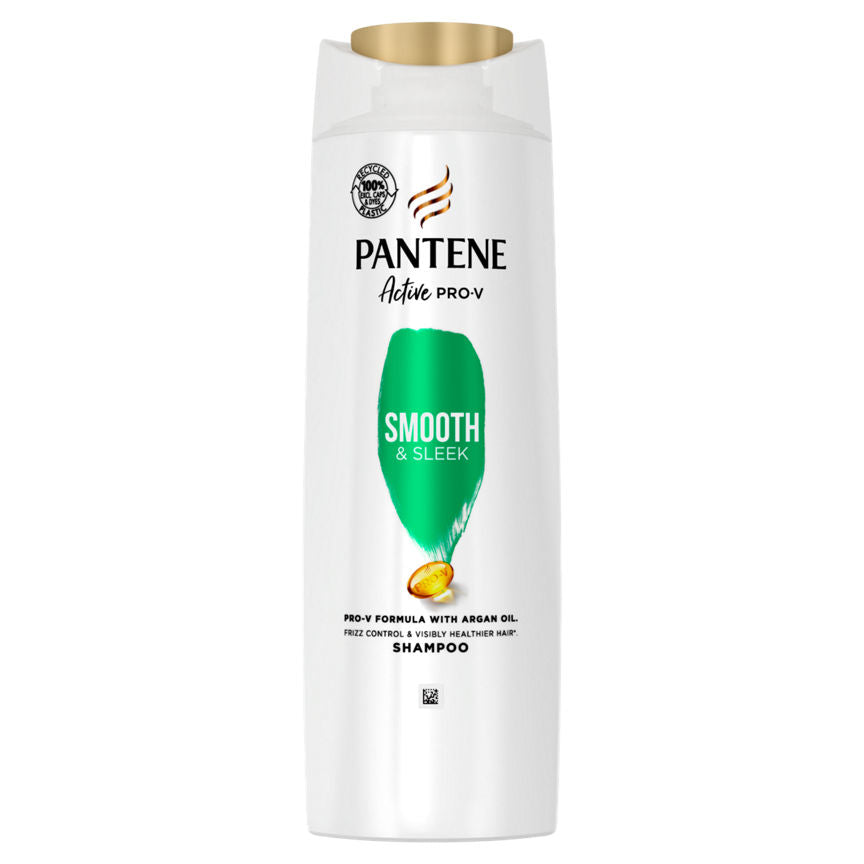 Pantene Pro-V Smooth & Sleek Silicone Free Frizz Ease Shampoo Pro-V Formula With Argan Oil