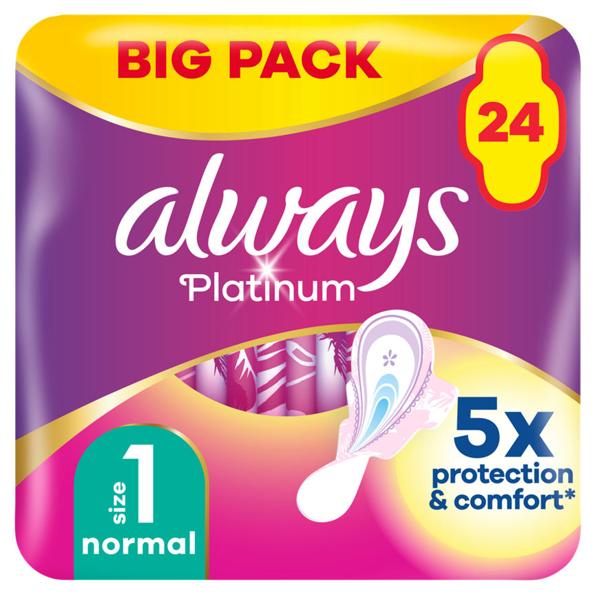 Always Platinum Normal (Size1) Sanitary Towels Wings GOODS ASDA   