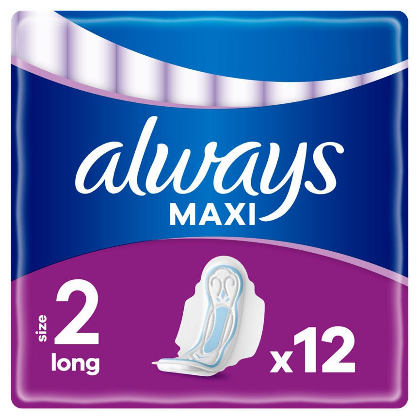 Always Maxi Long (Size 2) Sanitary Towels Wings