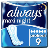 Always Maxi Profresh Night Sanitary Towels Without Wings GOODS ASDA   