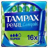 Tampax Pearl Compak Super Tampons With Applicator X 16 GOODS ASDA   