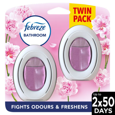 Febreze Bathroom, Continuous Air Freshener, Blossom & Breeze Twin Pack