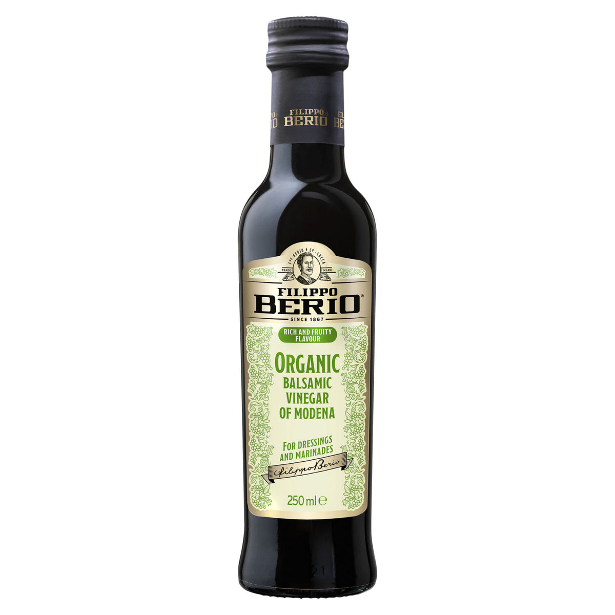Filippo Berio organic balsamic vinegar 250ml, imported from the UK