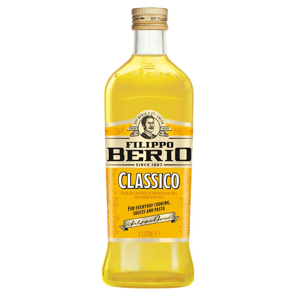 Filippo Berio Classico olive oil 1 litre, imported from the UK