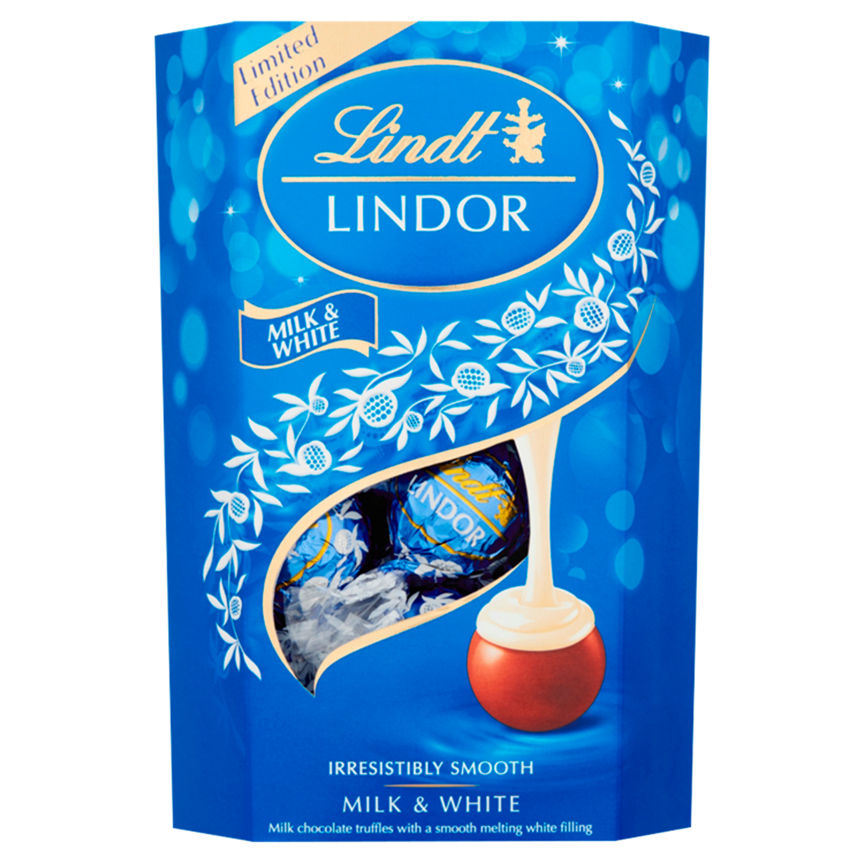 Lindt Lindor Milk & White Chocolate Truffles Box 200g GOODS ASDA   