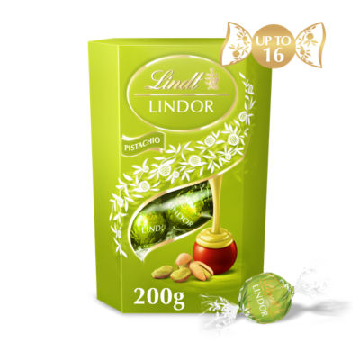 ASDA Lindt Lindor Pistachio Milk Chocolate Truffles Box 200g- Buy online at McGrocer