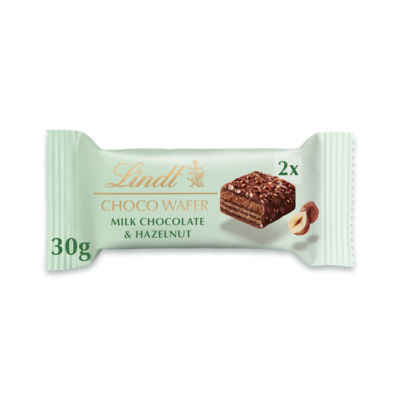 Lindt Choco Wafer milk chocolate hazelnut 30g, imported from the UK