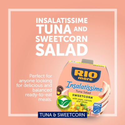 Rio Mare sweetcorn tuna salad 160g, imported from the UK