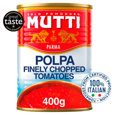 Mutti finely chopped tomatoes 400g can - British product