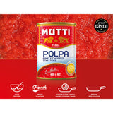 Mutti finely chopped tomatoes 400g can - British product