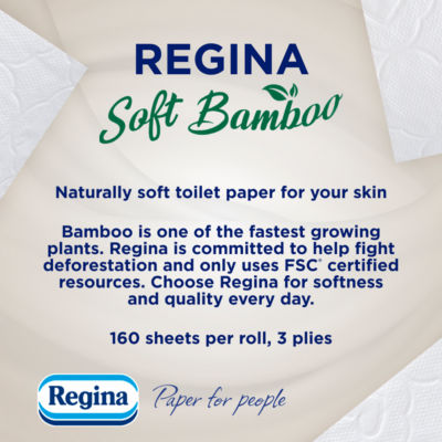 Regina soft bamboo toilet tissue 9 roll pack, UK version