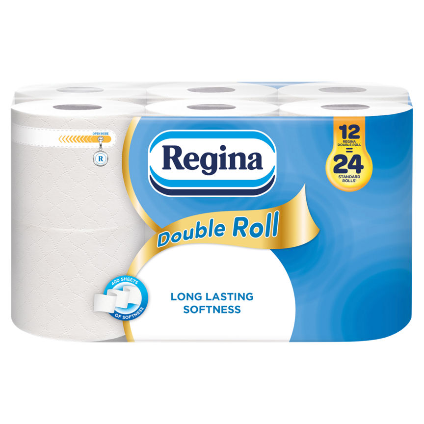 Regina Double Roll Toilet Paper 12 Rolls