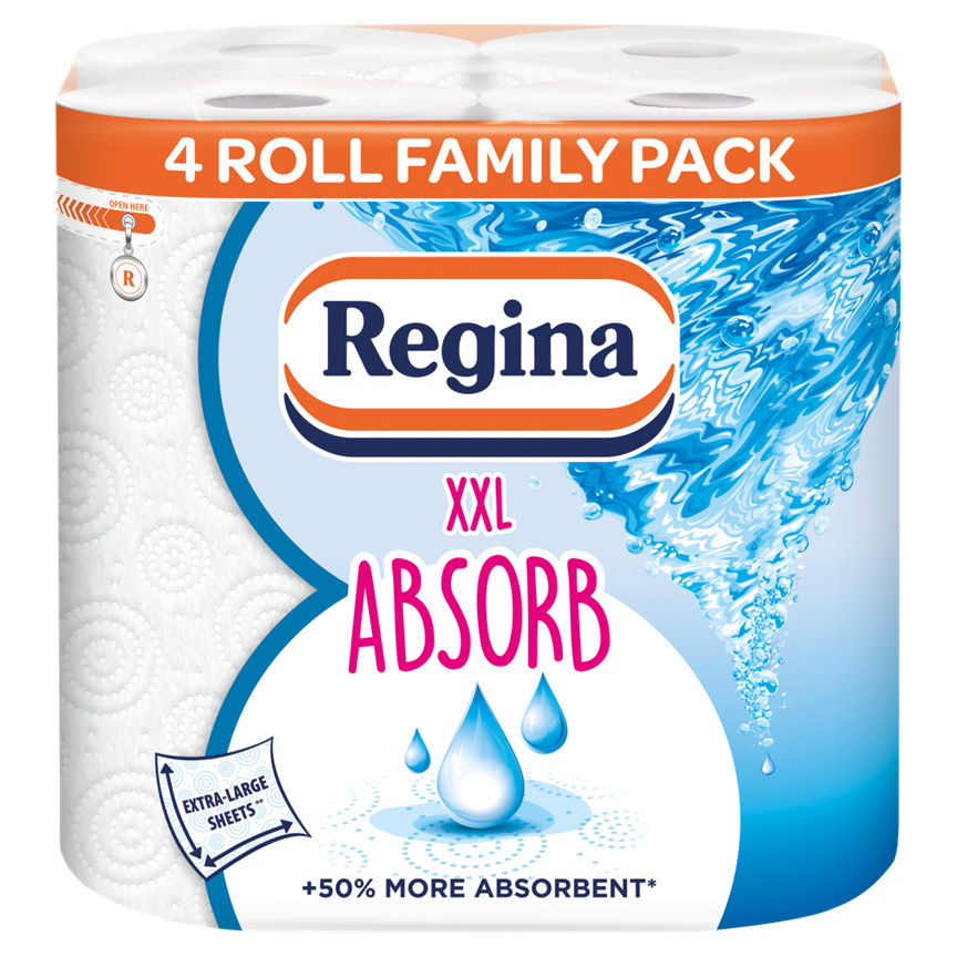 Regina XXL Absorb Kitchen Roll Family Pack 4 Rolls