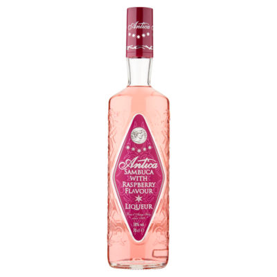 Antica Raspberry Sambuca liqueur 70cl, imported from the UK
