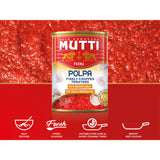 Mutti finely chopped tomatoes with garlic 400g, imported from the UK