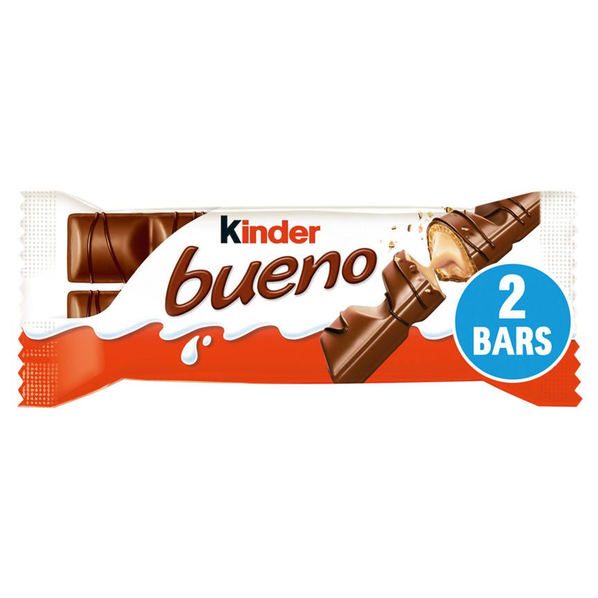 Kinder Bueno Milk Chocolate and Hazelnuts Single Bar 2 Finger