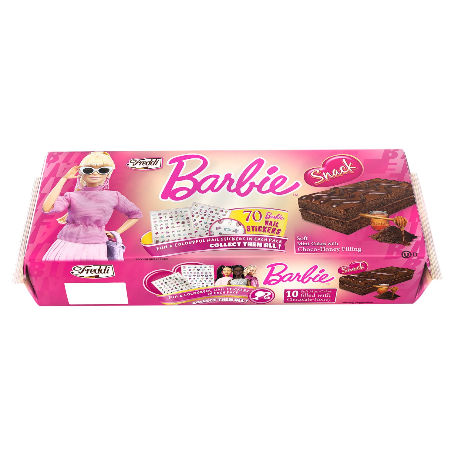 Freddi Barbie sponge slices cocoa honey 25g - British product