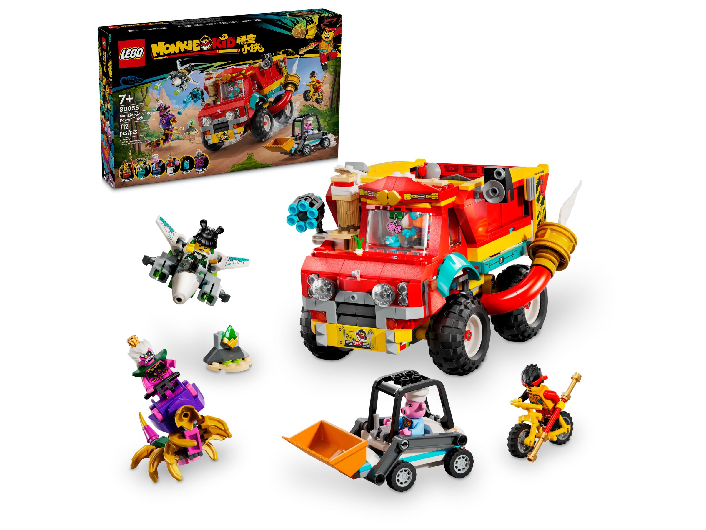 LEGO Monkie Kid truck building set 712 pieces, imported from the UK