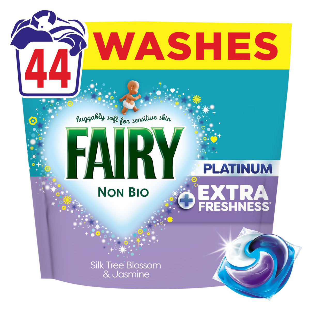 Fairy Non Bio washing pods Silk Tree Blossom & Jasmine - British product