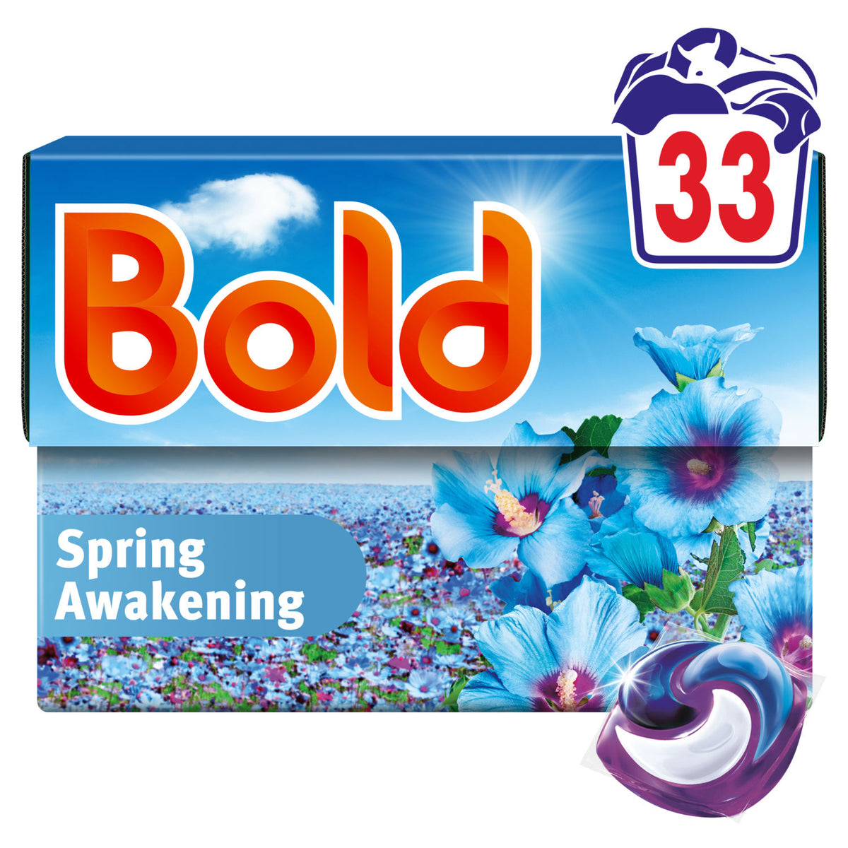Bold PODS Spring Awakening laundry capsules 33 washes - British product