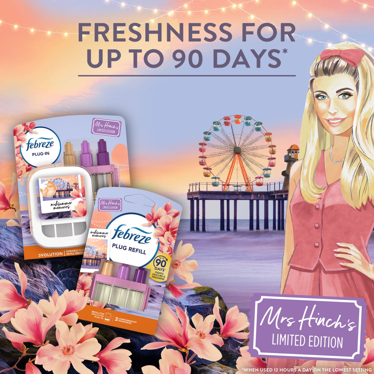 Febreze air freshener starter kit Mrs Hinch's Midsummer 20ml - British product