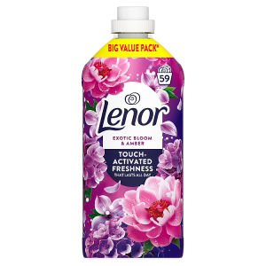 Lenor fabric conditioner Exotic Bloom & Amber 1829ml, imported from the UK