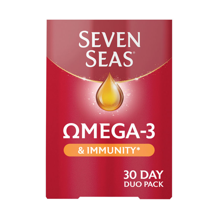 Seven Seas Omega-3 Fish Oil & Immunity with Vitamin C, Vitamin D & Zinc 30 Day Duo Pack GOODS ASDA   