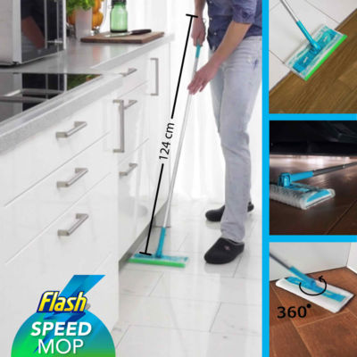 Flash Speedmop floor cleaner starter kit 1 mop plus 6 refills (British brand)