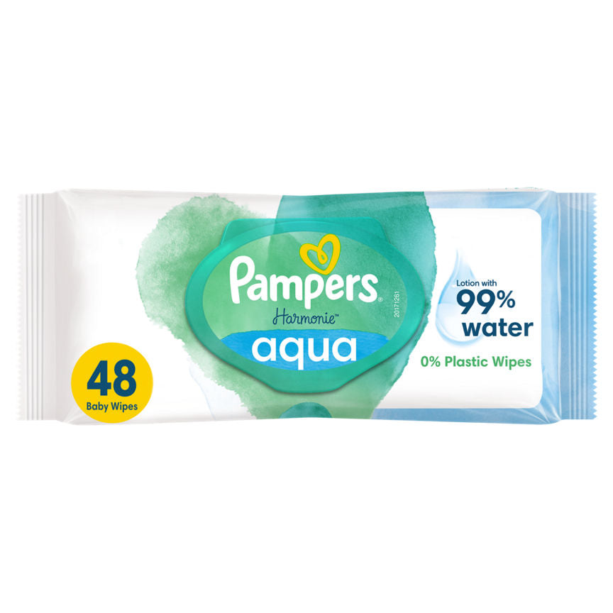 Pampers Harmonie Aqua Baby Wipes Plastic Free GOODS ASDA   