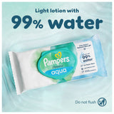 Pampers Harmonie Aqua Plastic Free Baby Wipes 4 Packs (192 wipes), imported from the UK