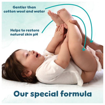 مناديل مبللة للأطفال Pampers Harmonie Aqua خالية من البلاستيك، 4 عبوات (192 منديلًا)