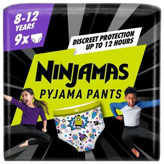Pampers Ninjamas Pyjama Pants Boys, 9 Pyjama Pants, 8-12 Years, 27-43kg GOODS ASDA   