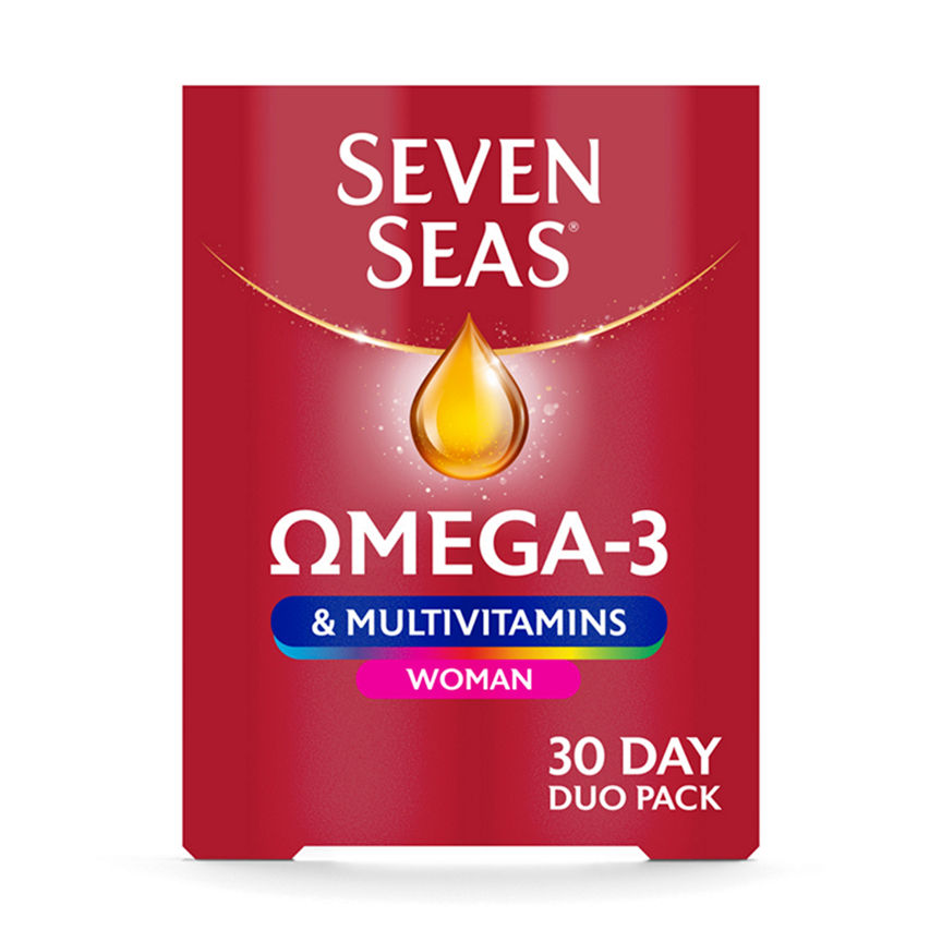 Seven Seas Omega-3 & Multivitamins Woman 30 Day 60 Capsules/Tablets Duo Pack GOODS ASDA   