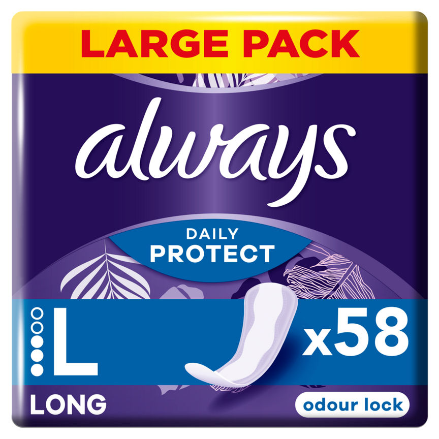 Always Dailies Extra Protect Panty Liners Large GOODS ASDA   