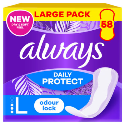 Always Daily Protect Long Panty Liners 58 Liners