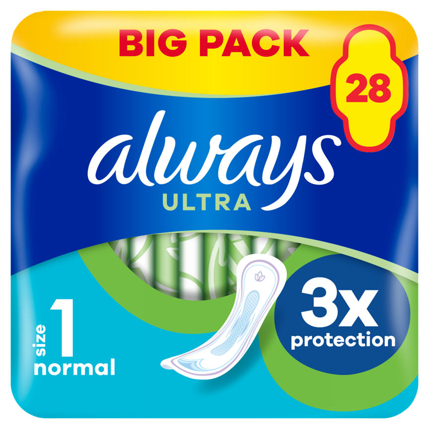 Always Ultra Sanitary Towels Normal (Size 1) x 28 Pads GOODS ASDA   