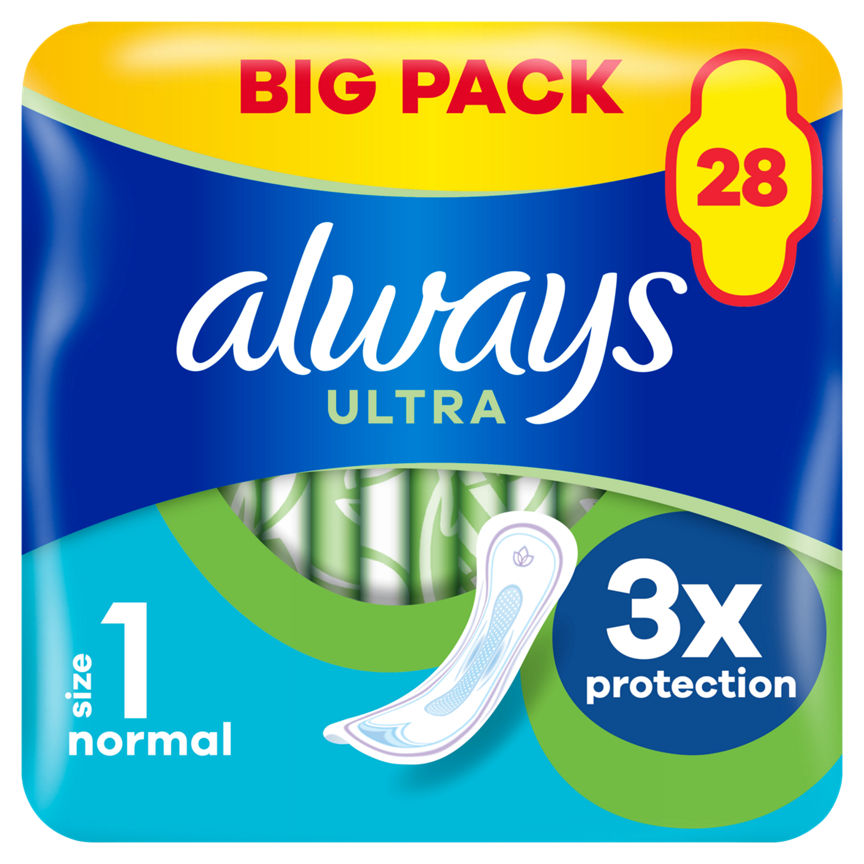 Always Ultra Sanitary Towels Normal (Size 1) x 28 Pads