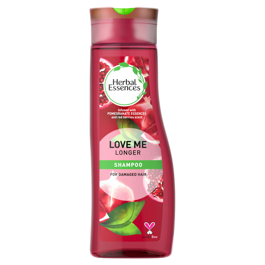 Herbal Essences Love Me Longer Shampoo | Pomegranate Essence | Damaged Hair | Red Berry Scent