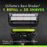 Gillette Labs With Exfoliating Bar And Heated Razor Blades, 8 Refills