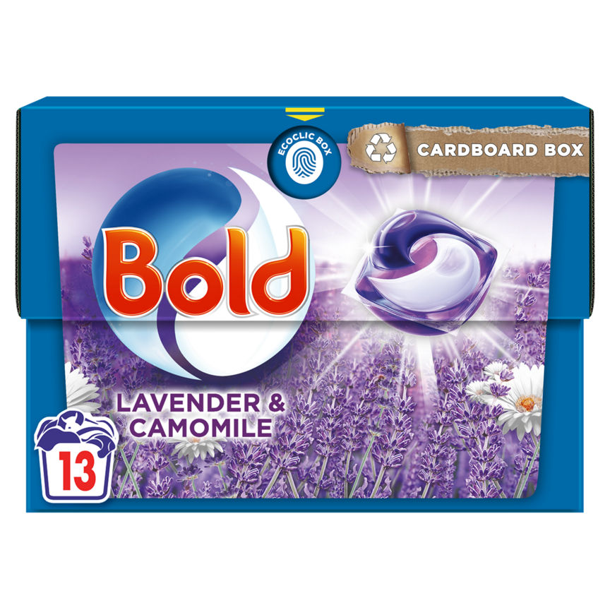 Bold All-in-1 PODS® Washing Liquid Capsules 13 Washes, Lavender & Camomile GOODS ASDA   