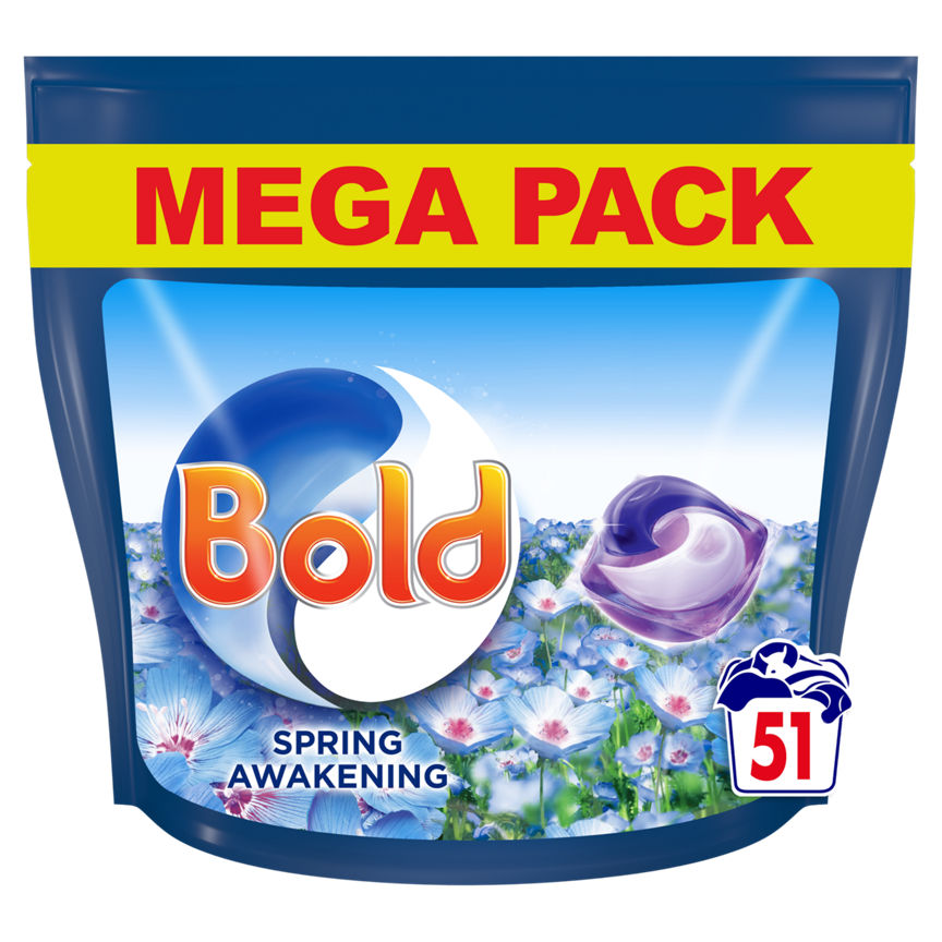 Bold All-in-1 PODS® Washing Liquid Capsules 51 Washes, Spring Awakening GOODS ASDA   