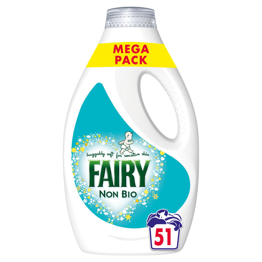 Fairy Non Bio Washing Liquid 1.785l, 51 Washes GOODS ASDA   