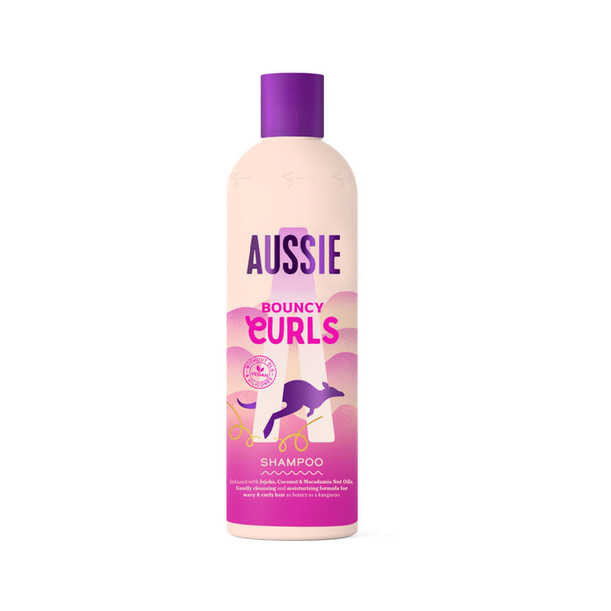 Aussie Bouncy Curls Hydrating Shampoo | For Wavy & Curly Hair | Jojoba, Macadamia Nut & Coconut Oils GOODS ASDA   