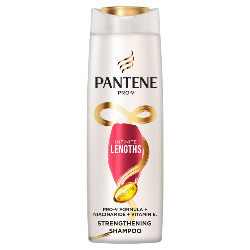 Pantene Pro-V Shampoo, Infinite Lengths | Strengthen & Nourish Mid To Long Damaged Hair | 400ml GOODS ASDA   