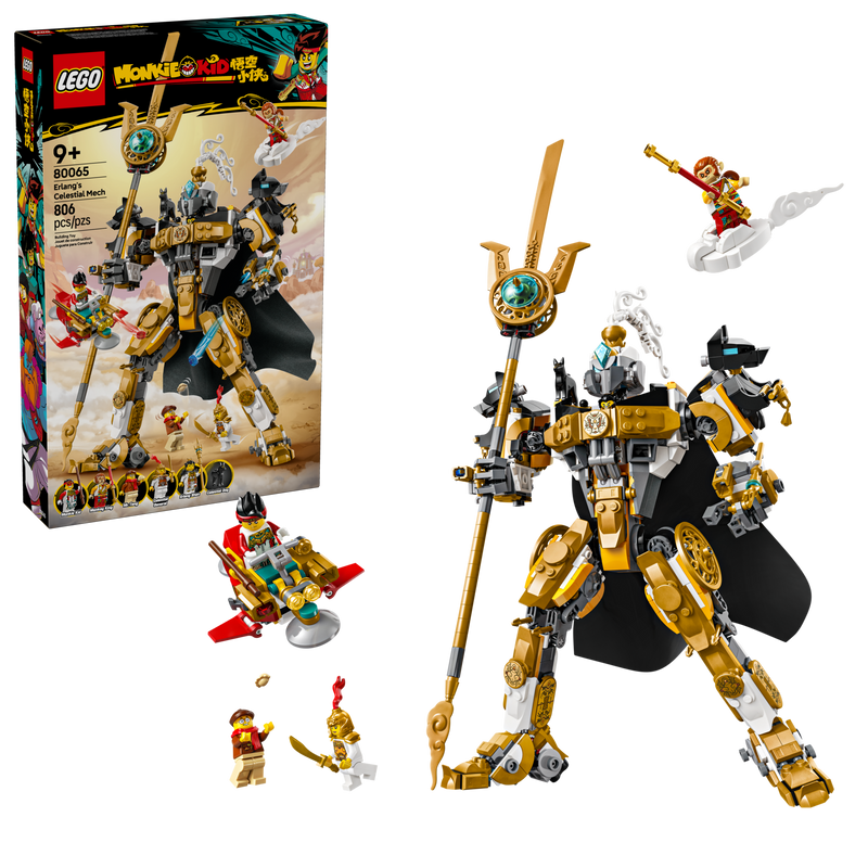 LEGO Monkie Kid Erlang's Celestial Mech Building Kit 806 pieces - British product