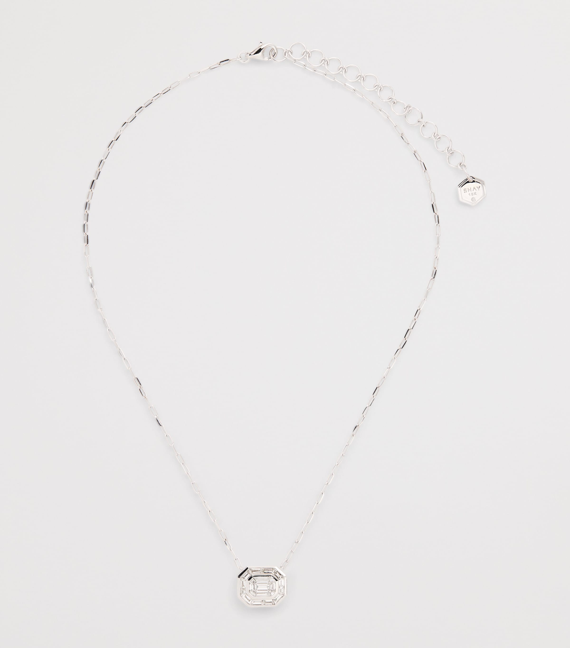SHAY Illusion white gold diamond necklace - British product