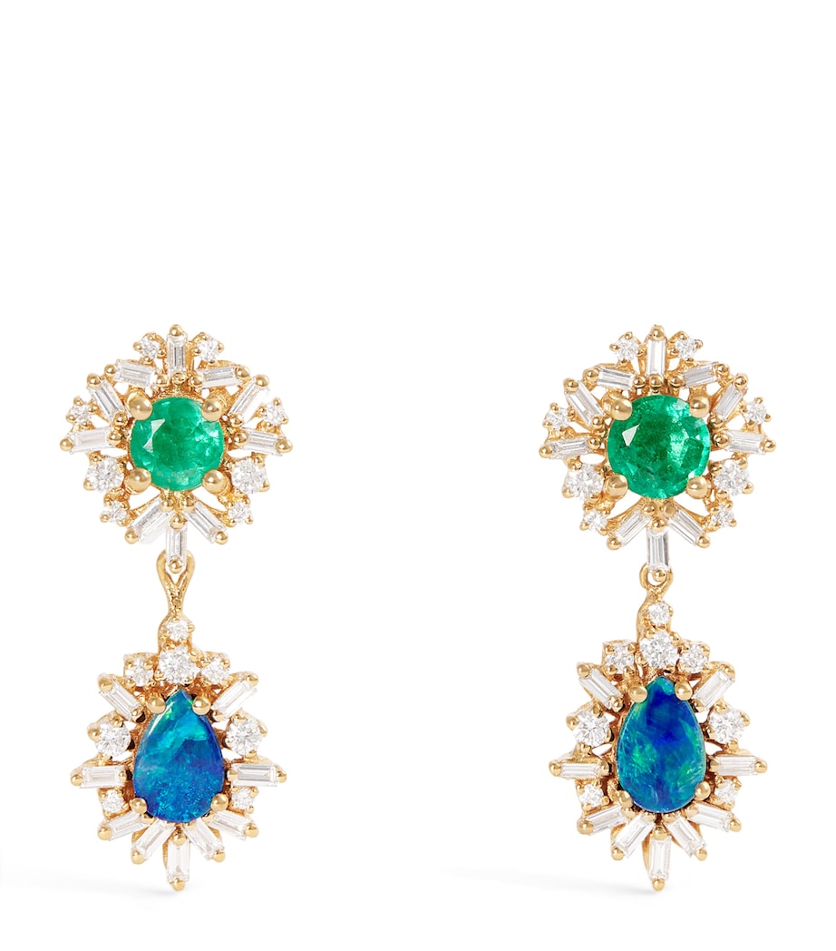 Suzanne Kalan one of a kind drop earrings in yellow gold - British product